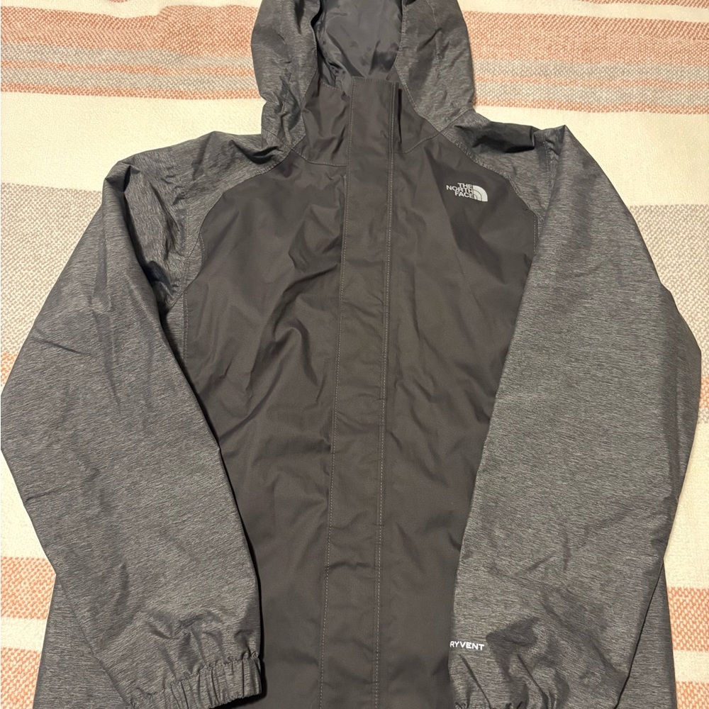 The North Face Charcoal and Gray Hooded Jacket size Large 14/16